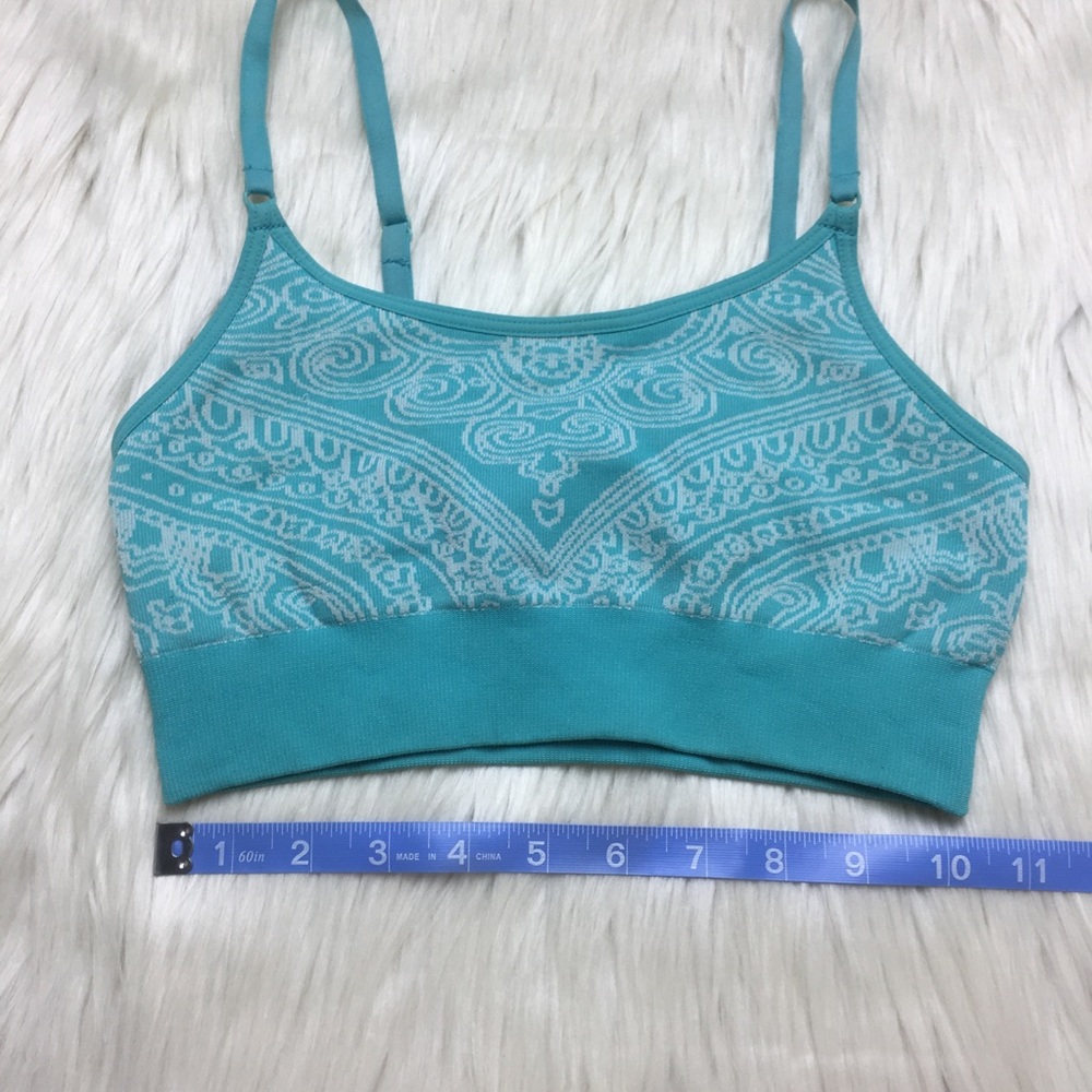 Athleta Teal Patterned Bra - image 3